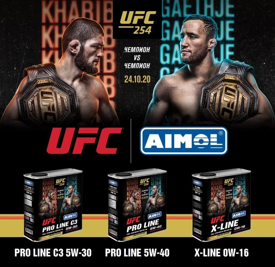 UFC® Запускает линейку моторных масел в партнерстве с брендом AIMOL