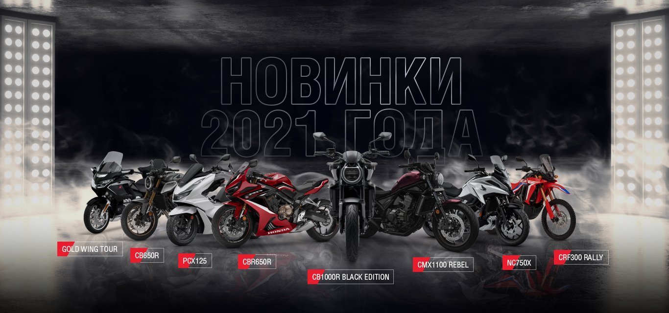 Honda будет продавать в России 9 новых моделей мотоциклов в 2021 году