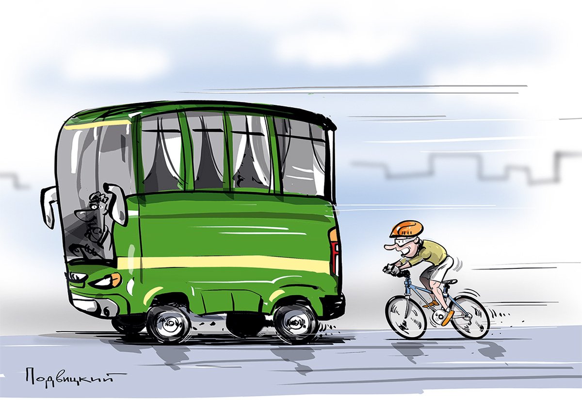 Истории про то, как велосипедист гнался за автобусом и ленивого гаишника
