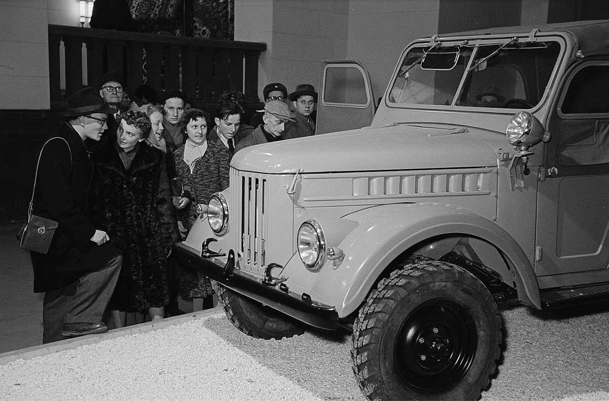 ГАЗ-69А на Лейпцигской весенней ярмарке (26.02.1956 — 08.03.1956).